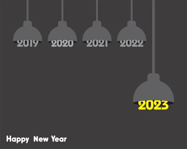 Illustrazione Nuovo Anno 2023 Celebrazione — Vettoriale Stock
