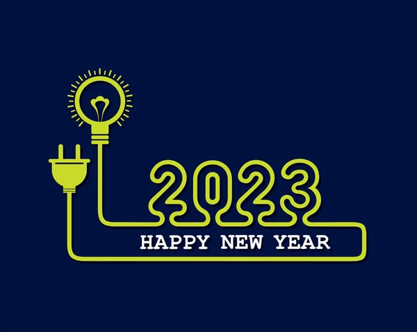 Ilustração Ano Novo 2023 Celebração — Vetor de Stock