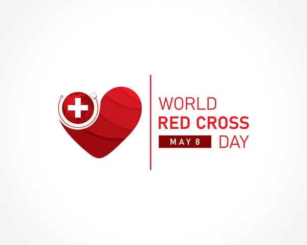 Vector Illustration World Red Cross Day Concept Святкує Травня Концепція Векторна Графіка