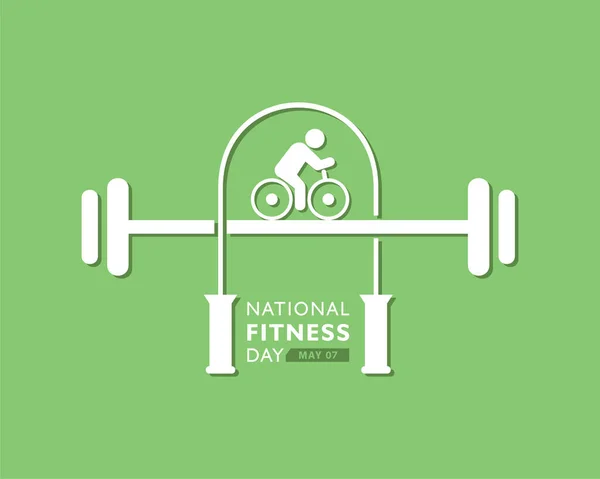 건강의 건강에 Vector Illustration National Fitness Day 스톡 일러스트레이션