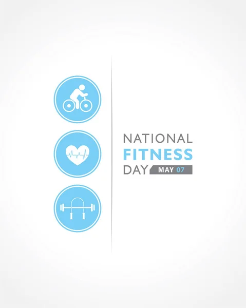 건강의 건강에 Vector Illustration National Fitness Day 로열티 프리 스톡 일러스트레이션