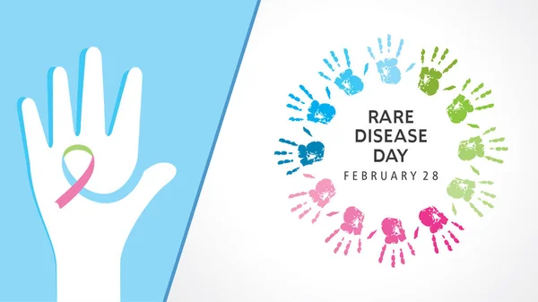 Şubat Zlenen Nadir Hastalıklar Günü Stok Illüstrasyon