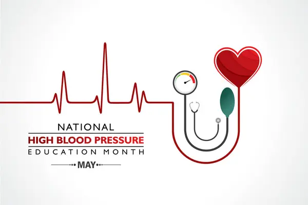 Vector Illustration National High Blood Pressure Hbp Education Month Observed Royalty Free Stock Vektory