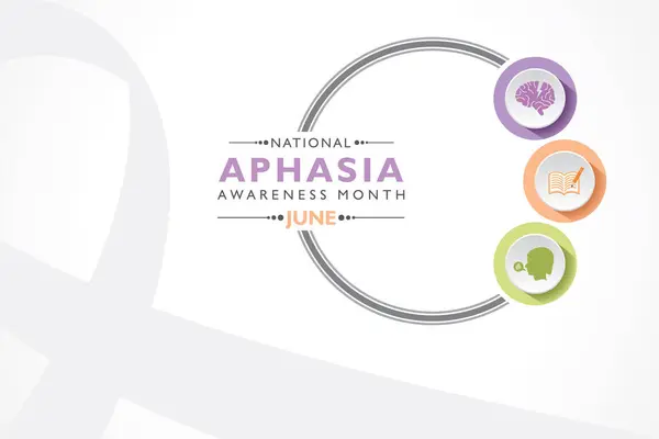 Vector Illustration National Afhasia Awareness Month Observed June Every Year Vector De Stock