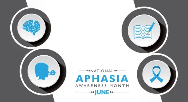 Vector Illustration National Afhasia Awareness Month Observed June Every Year Gráficos Vectoriales