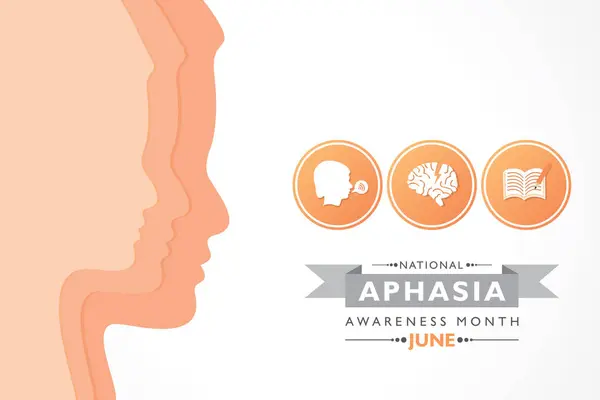 Vector Illustration National Afhasia Awareness Month Observed June Every Year Vectores De Stock Sin Royalties Gratis