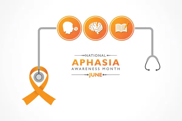 Vector Illustration National Afhasia Awareness Month Observed June Every Year Vector De Stock