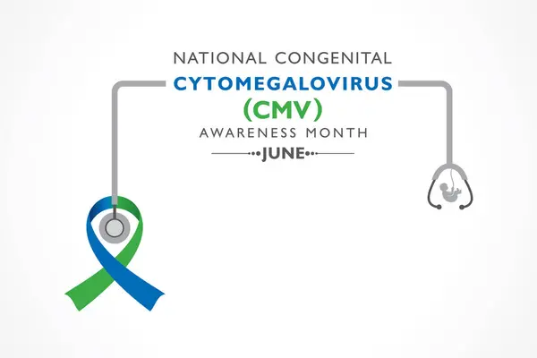 Her Yılın Haziran Ayında Gözlemlenen Ulusal Konjenital Sitomegalovirüs Cmv Farkındalık Vektör Grafikler