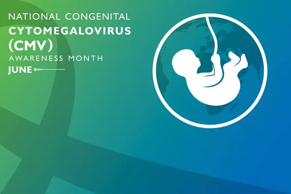 Her Yılın Haziran Ayında Gözlemlenen Ulusal Konjenital Sitomegalovirüs Cmv Farkındalık Telifsiz Stok Vektörler
