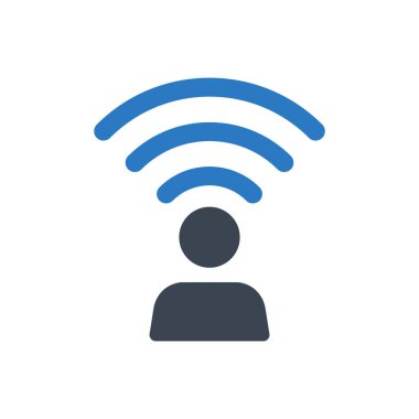 Dijital wifi bağlantı simgesi (vektör illüstrasyonu)