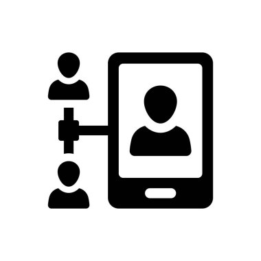 Sosyal ağ varlığı simgesi (vektör illüstrasyonu)