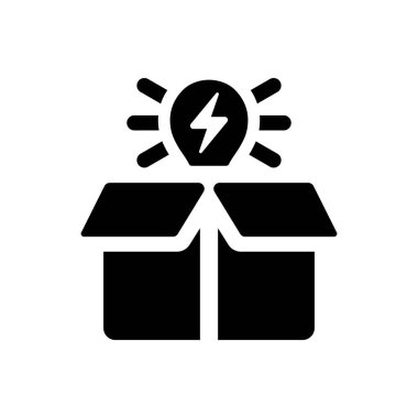 Dış kutu simgesi düşünülüyor (vektör illüstrasyonu)