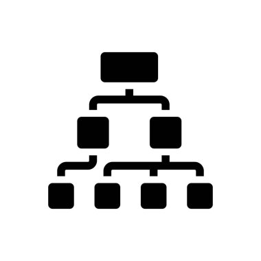 Hiyerarşi yönetim simgesi (vektör resimleme)