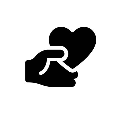 Aşk simgesini tut (vektör illüstrasyonu)