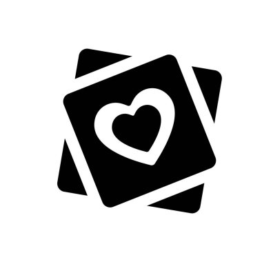 Düğün fotoğrafı simgesi (vektör çizimi)