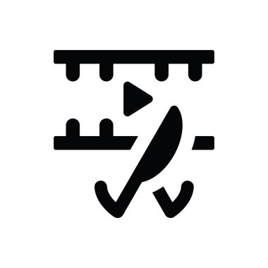 Video düzenleyici simgesi (vektör illüstrasyonu)