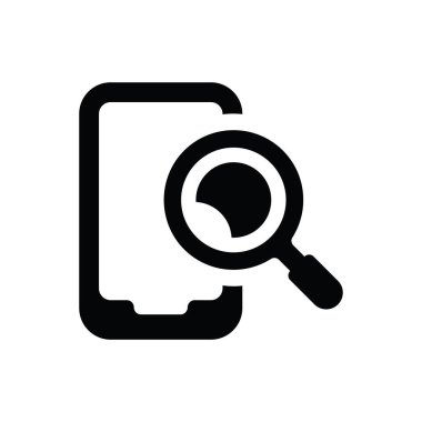 Mobil büyüteç simgesi (vektör illüstrasyonu)