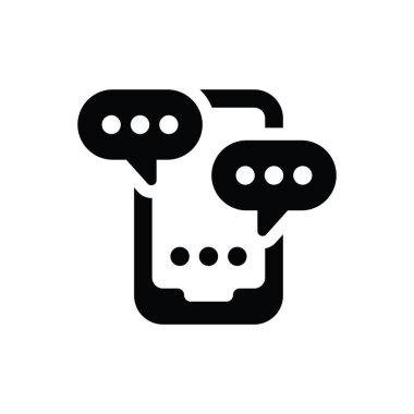 Sohbet iletişim simgesi (vektör çizimi)