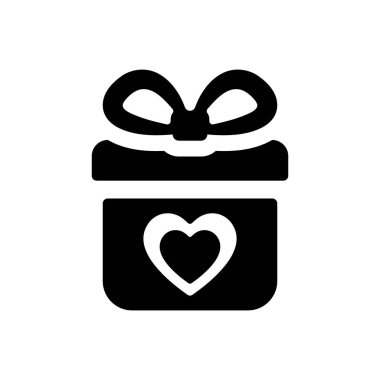 Valentine hediye simgesi (vektör illüstrasyonu)