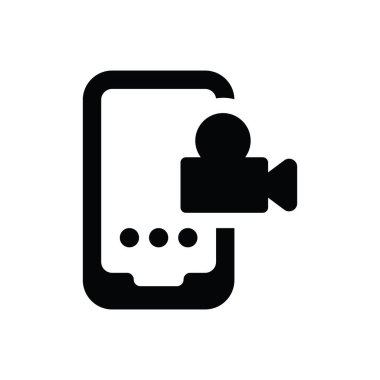 Mobil kamera kayıt simgesi (vektör illüstrasyonu)