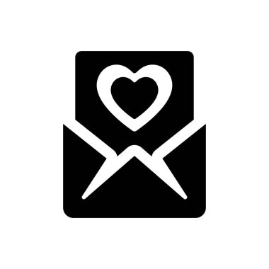 Aşk harfi simgesi (vektör illüstrasyonu)