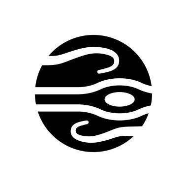 Neptün gezegen simgesi (vektör illüstrasyonu)