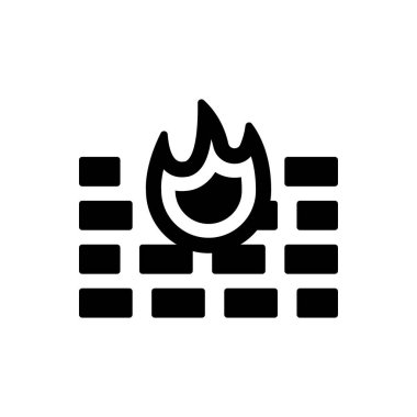 Firewall koruma simgesi (vektör illüstrasyonu)