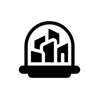 Uzay kolonisi simgesi (vektör illüstrasyonu)