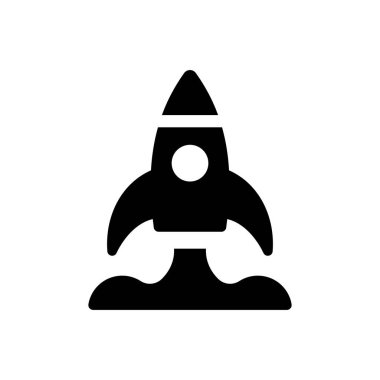 Roket fırlatma simgesi (vektör çizimi)