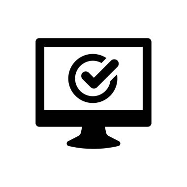 Bilgisayar izleme simgesi (vektör illüstrasyonu)