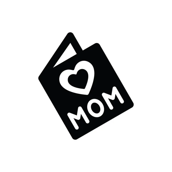 Mothers Day Postcard Icon Vector Illustration — Stock Vector