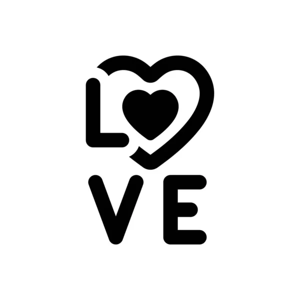 Ikona Miłości Ilustracja Wektora — Wektor stockowy