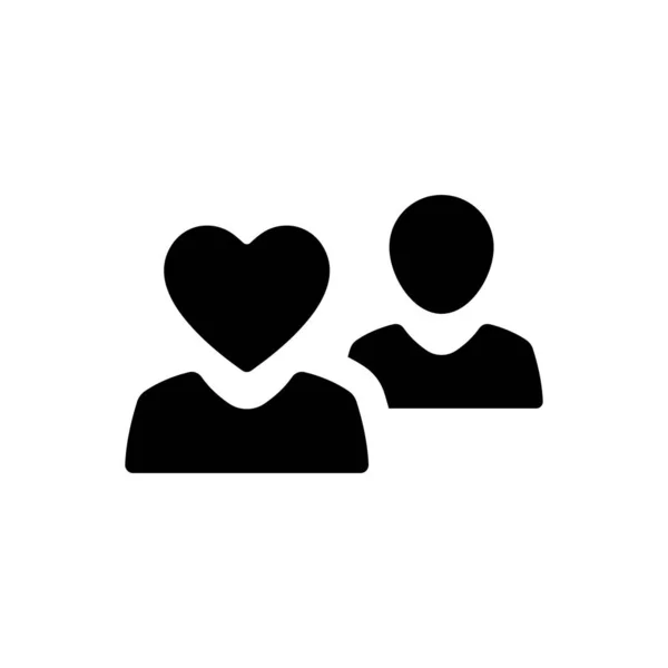 Ikone Des Romantischen Paares Vektorillustration — Stockvektor