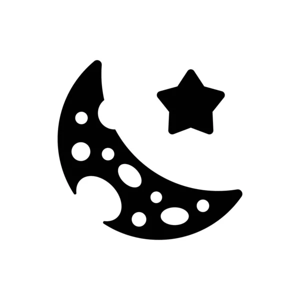 Ikona Księżyca Astronomii Ilustracja Wektora — Wektor stockowy