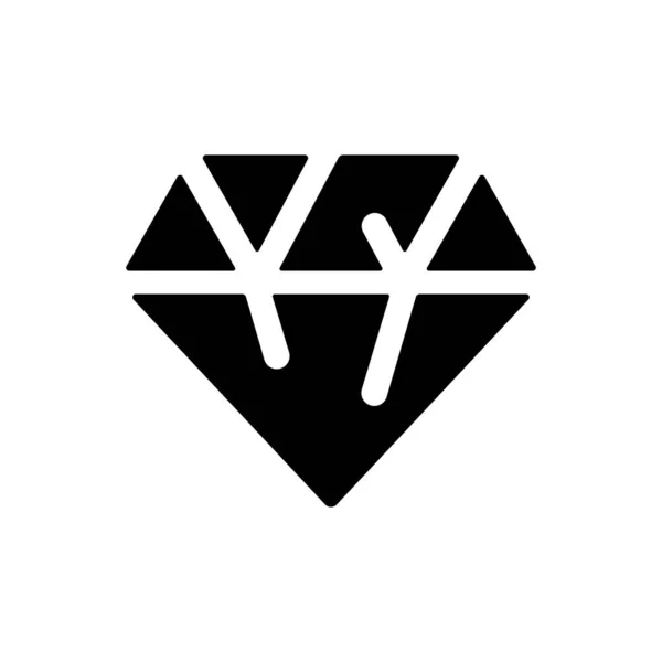 Icona Diamante Illustrazione Vettoriale — Vettoriale Stock