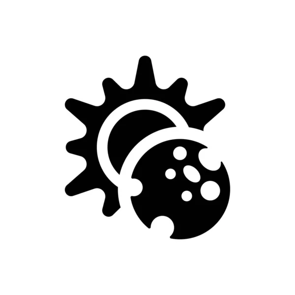 Astronomy Eclipse Icon Vector Illustration — Stock Vector
