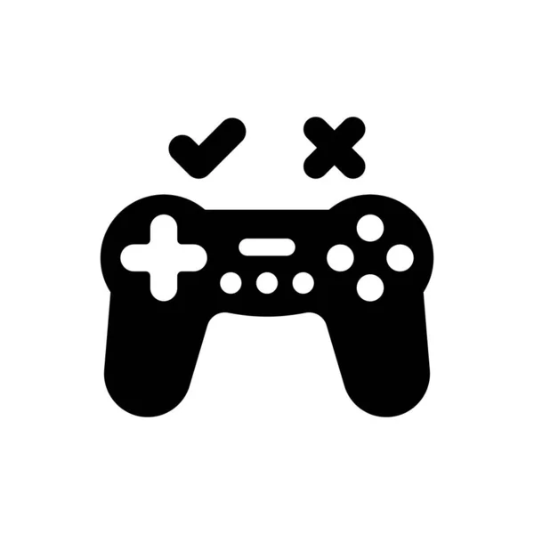 Controlador Juego Icono Verificación Ilustración Vectorial — Vector de stock