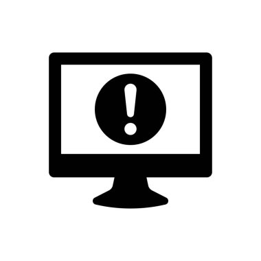 Bilgisayar uyarı simgesi (vektör çizimi)