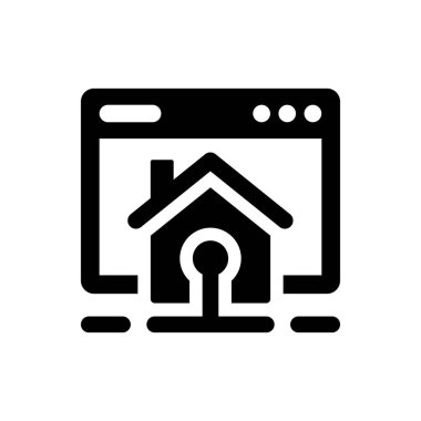 İnternet ana sayfa simgesi (vektör illüstrasyonu)