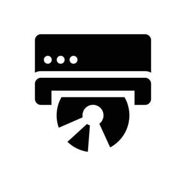 Cd sürücü simgesi (vektör illüstrasyonu)