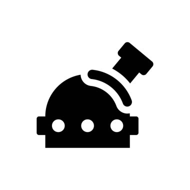 Gözlemevi teleskop simgesi (vektör illüstrasyonu)