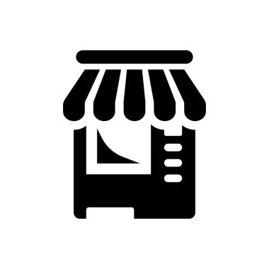 self servis terminal simgesi (vektör illüstrasyonu)