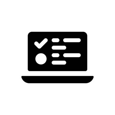 Çevrimiçi anket simgesi (vektör illüstrasyonu)