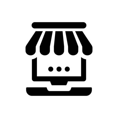 Çevrimiçi depolama simgesi (vektör resimleme)