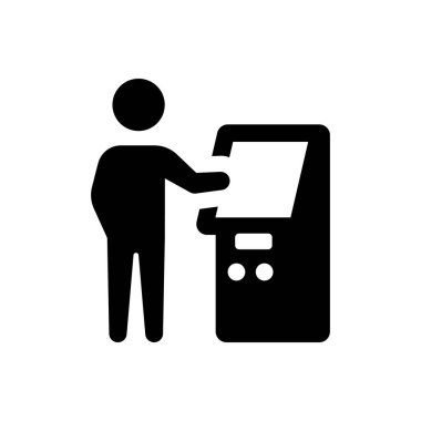 ATM bankacılık simgesi (vektör resimleme)