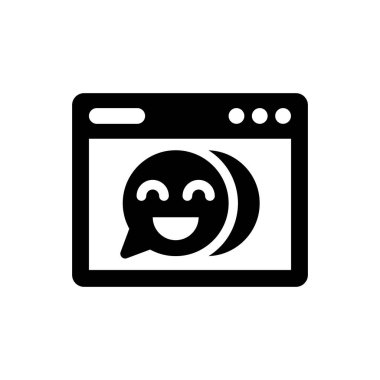 Çevrimiçi pozitif geri bildirim simgesi (vektör illüstrasyonu)