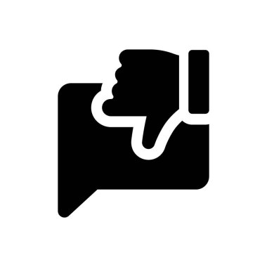 Olumsuz geribildirim simgesi (vektör illüstrasyonu)