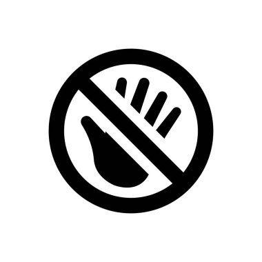 Dokunma işareti simgesi yok (vektör çizimi)