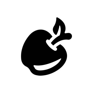 Elma meyve simgesi (vektör illüstrasyonu)