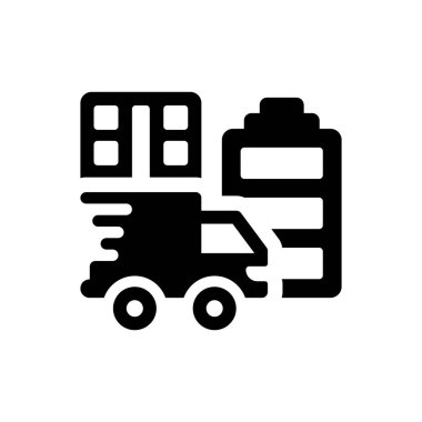 Şehir ulaşım dağıtım simgesi (vektör illüstrasyonu)